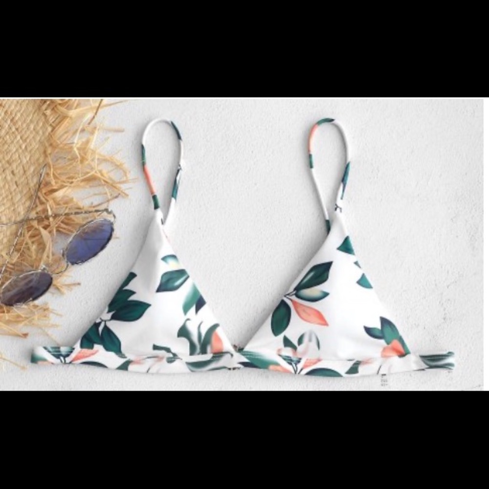 White floral bikini top